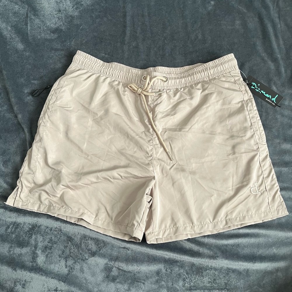 NWT Diamond Supply Co. Light Tan Swim Shorts